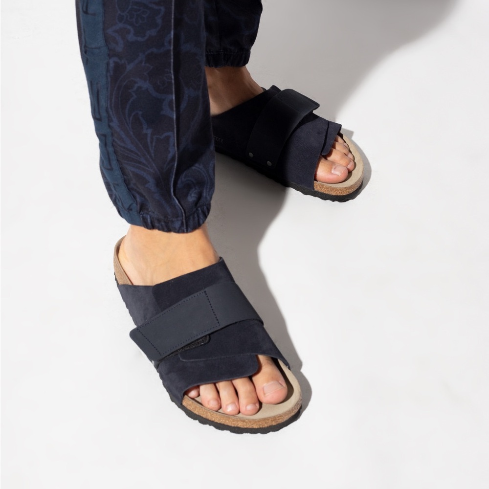 Birkenstock NAVY Kyoto Suede Sandals size 39 Narrow